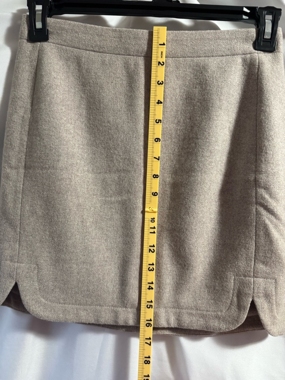 J. Crew Beige Wool-Blend Mini Skirt Size 00 - Picture 8 of 9